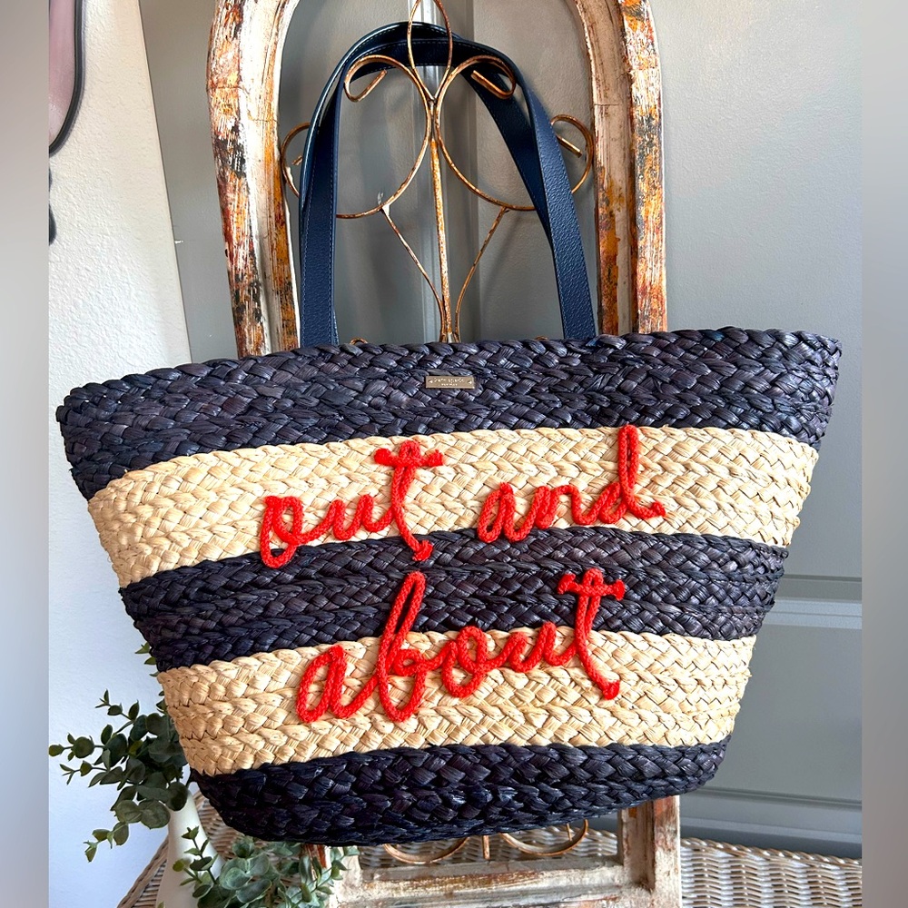Kate Spade New York "Shore Thing" Out and About Straw Tote beach